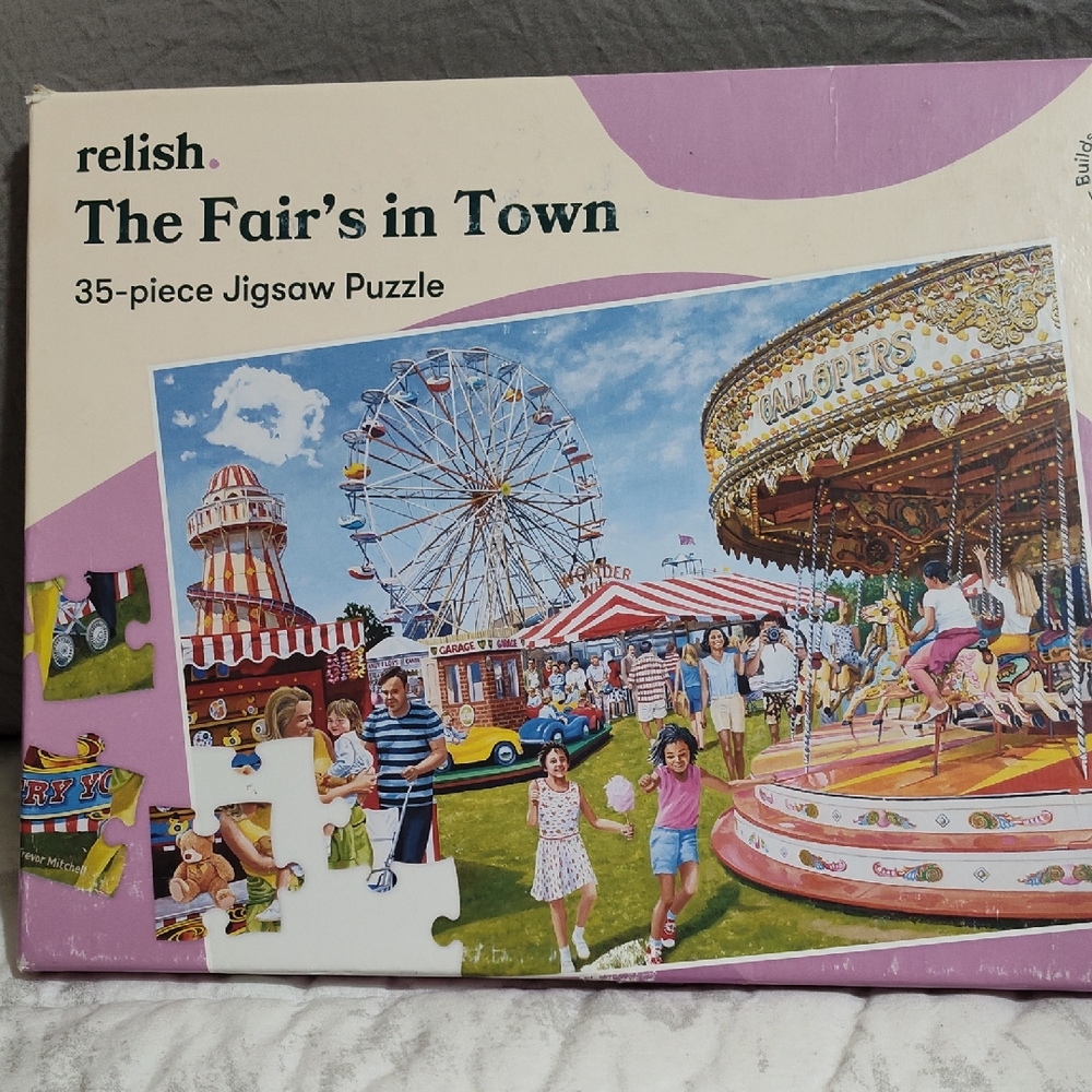 Relish "The Fair's in Town" Senior Jigsaw Puzzle, 35 Large Pieces